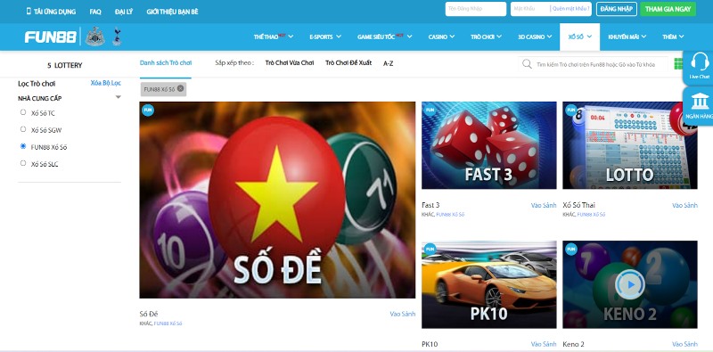 FUN88 Xổ Số