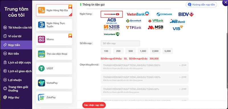 Nạp tiền GNBet nhanh gọn nhất