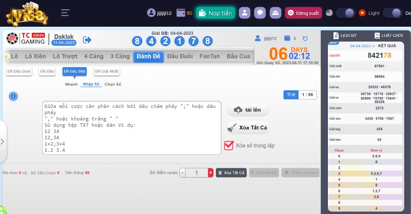 Các bước để chơi lô đề tại nhà cái Vi68