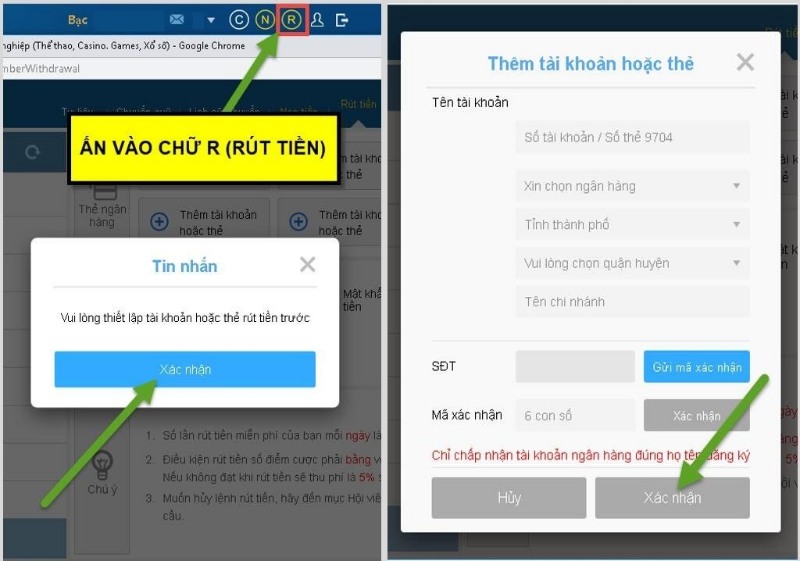 Rút tiền không được duyệt là khi người chơi gửi yêu cầu mà không được chấp nhận